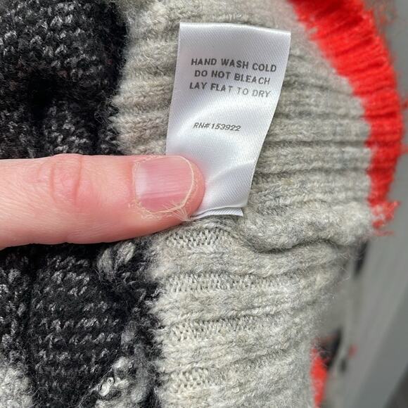 SEEN AND BE SEEN Leopard Print Crewneck Sweater with Color Pop Size L - Picture 5 of 6